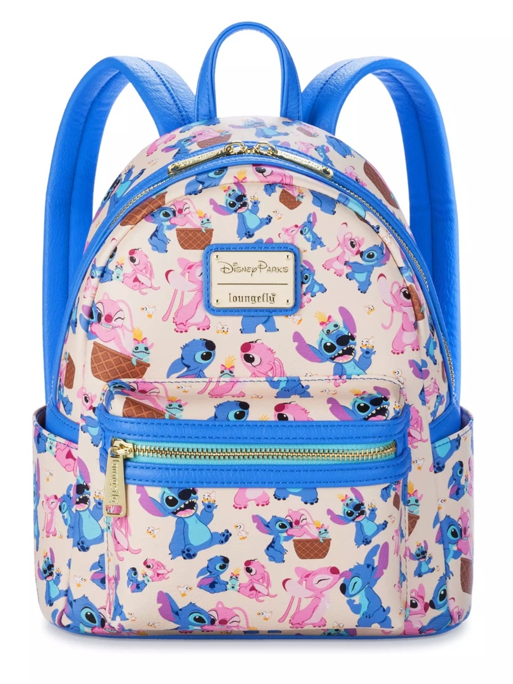 Loungefly Stitch and Angel Pattern Mini Backpack